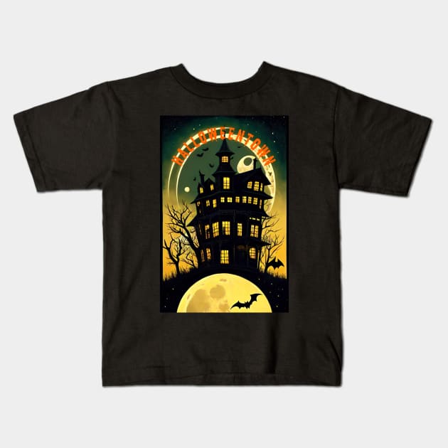 Halloweentown halloween spooky Kids T-Shirt by WhiteTeeRepresent